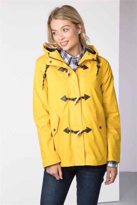 Ladies Toggle Jacket Womens Hooded Coat Rydale Full Zip Raincoat Sizes