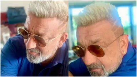 Sanjay Dutt Flaunts Platinum Blonde Hairdo See Pics Celebrities News