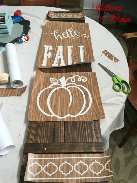 Diy large fall sign create a beautiful budget savvy diy large fall sign to add a nice feature piece to your fall decor. DIY Wooden Fall Front Porch Sign - Gathered In The Kitchen