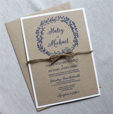 Rustic wedding themes have never been more popular, particularly during the fall and winter seasons. Rustic Wedding Invitation, Modern Wedding Invitation ...