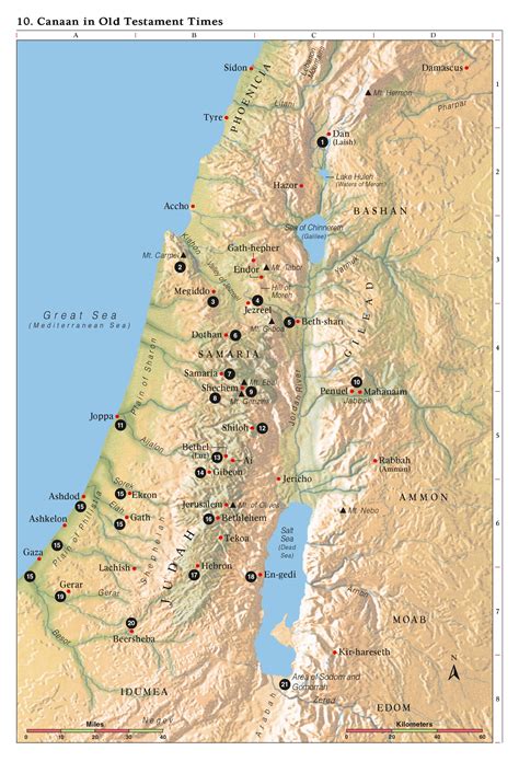 Old Testament Map Map Of Old Testament Israel