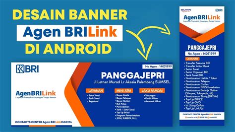 Cara Membuat Banner Agen Brilink Di Android Pixellab Youtube