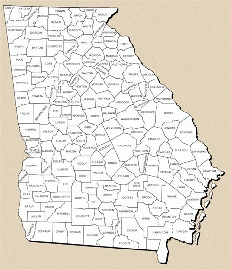 The State Of Georgia Map And Travel Information Download Free The