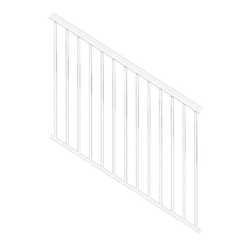 Freedom Assembled 6 Ft X 3 Ft Versarail Stair White Aluminum Deck