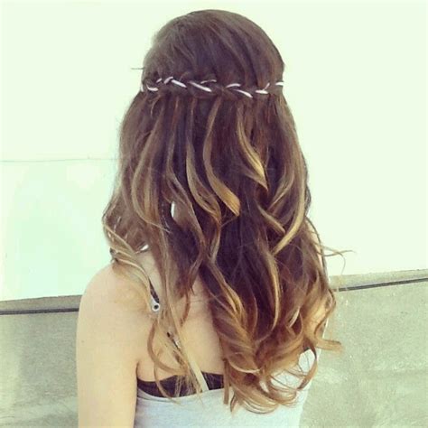 Waterfall Braid With Ombre Hair For Prom Hair Hair