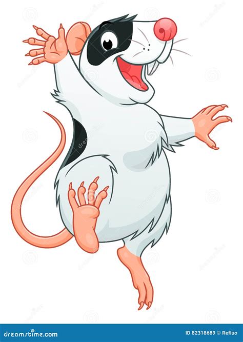 Happy Rat Pet Stock Vector Illustration Of Cartoon Happy 82318689