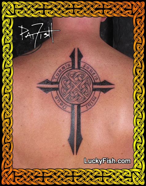 Fortress Cross Celtic Tattoo Design — Luckyfish Inc And Tattoo Santa