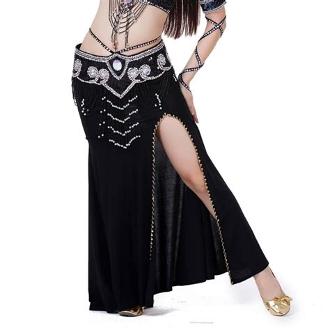 Sexy Professional Women Belly Dance Costume With Slit Modal Cotton Skirt Dress 7 Colors