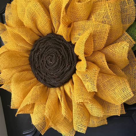 Sunflower Burlap Wreath | Sunflower Nursery Wall Art | Sunflower Wedding Decor | Sunflower ...