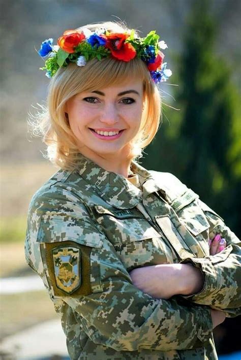 Armed Forces Of Ukraine Military Girl Flower Head Wreaths Army Police