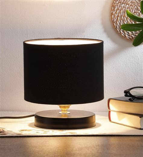 Buy Black Cotton Shade Table Lamp With Metal Base At 31 Off By Tu Casa Pepperfry