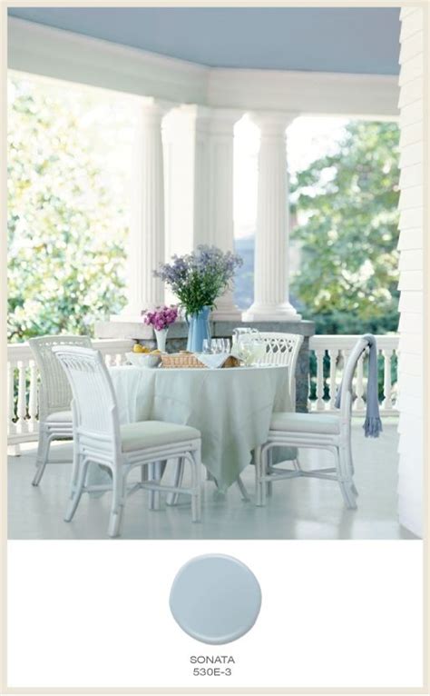 Porch With Haint Blue Celing Colorfully BEHR Blue Ceilings Blue
