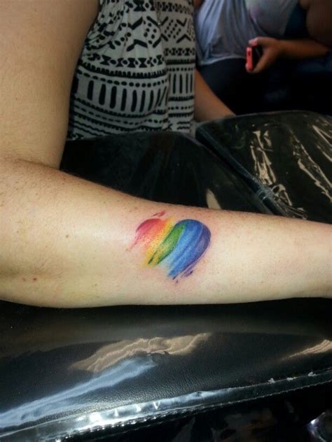 Rainbow Heart Watercolor Tattoo 905 270 9595 Mississauga On Rainbow