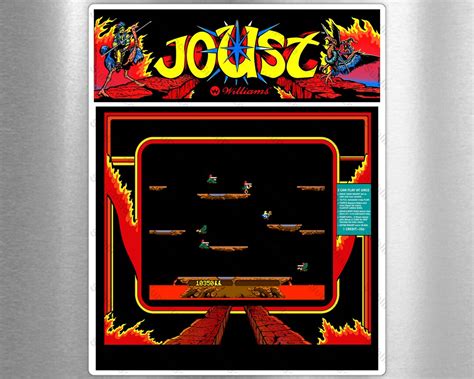 Joust Arcade Game Marquee Bezel And Screenshot 8x10 Etsy