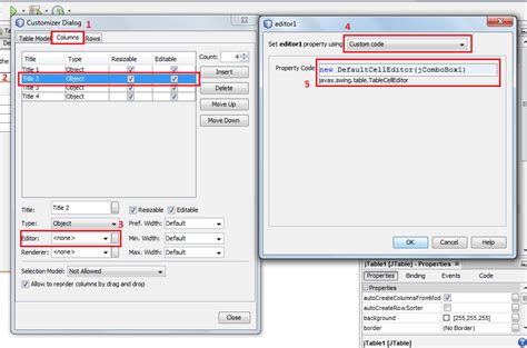 Java How To Add Jcombobox To Jtable Column In Netbeans Stack Overflow