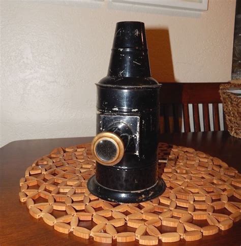 19th C Antique Tin Magic Lantern Slide Projector Oil Lamp E M Andco Venus Vintage Antique