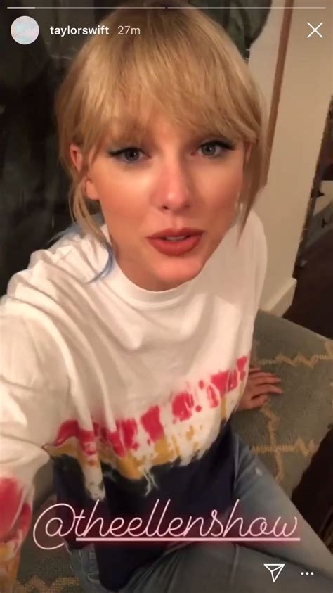 Taylors Instagram Story And A Throwback Moment Talking About Her Not