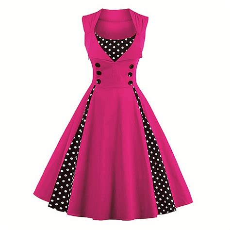 S4xl Women Robe Pin Up Dress Retro Vintage 50s 60s Rockabilly Dot Swing Summer Dresses Tunic