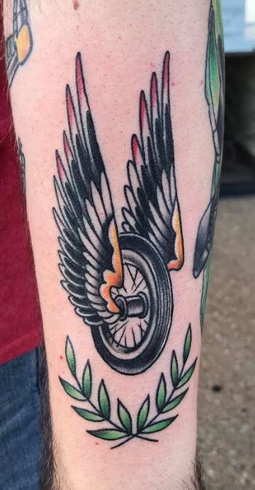 Wheel With Wings By Tyler Williams Tattoos