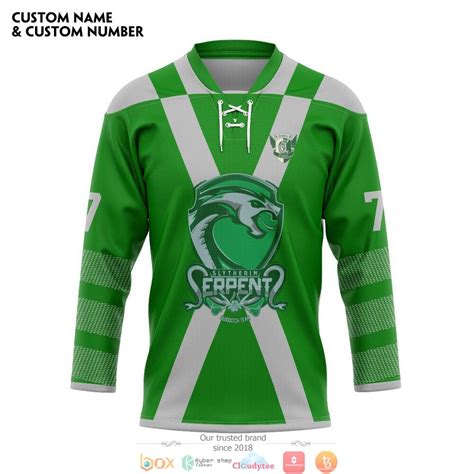 Hot Harry Potter Slytherin Serpent Custom Personalized Hockey Jersey
