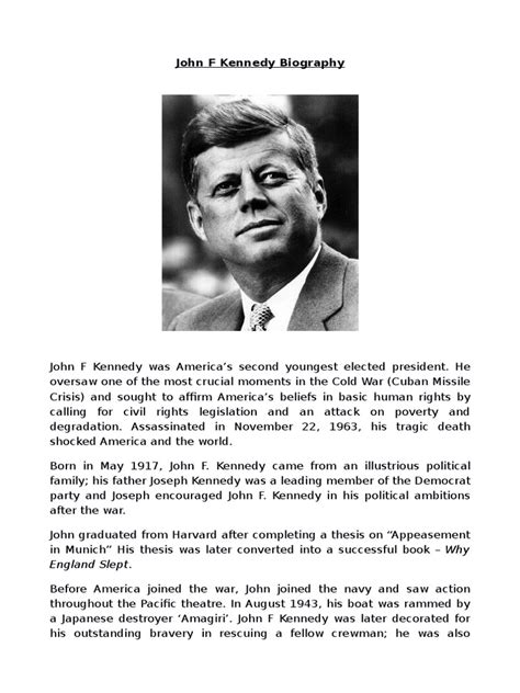 John F Kennedy Biography Pdf John F Kennedy Cuba