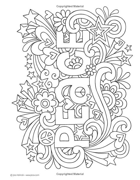 Explore 623989 free printable coloring pages for your kids and adults. Notebook Doodles - Peace, Love, Music: Color & Activity ...