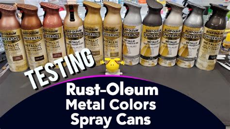 Testing Rust Oleum S New Metal Colors Spray Cans Very Nice Paint Youtube