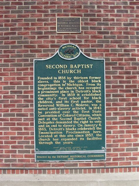 Detroit Michigan Second Baptist Church Historical Marke Flickr