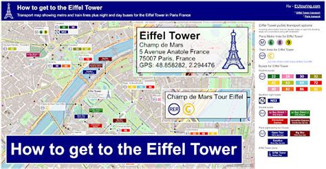 Map Paris Tour Eiffel