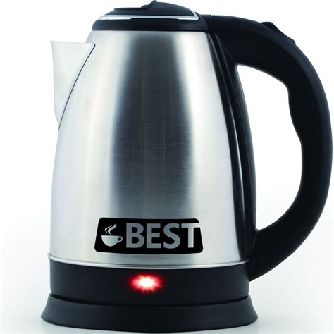 kettle electric pot tea cordless boil stainless steel water coffee rapid boiler heating fast element safe boils nickel capicity brushed