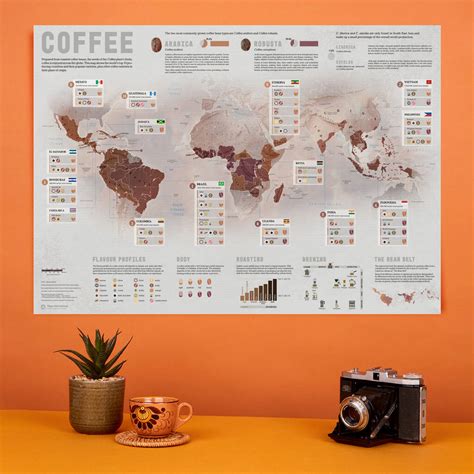 Coffee World Map By Maps International
