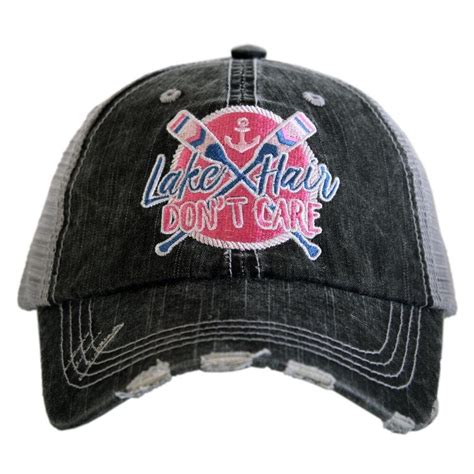 Katydid Lake Hair Dont Carehat Pink Etsy In 2022 Lake Hair Styles Baseball Hats Trucker Hat