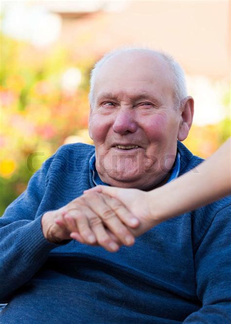 Old Man Smiling Stock Image Colourbox