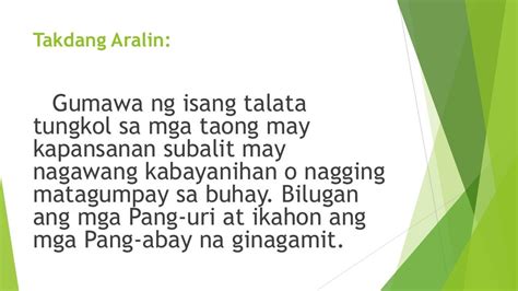 Filipino Pang Uri At Pang Abay