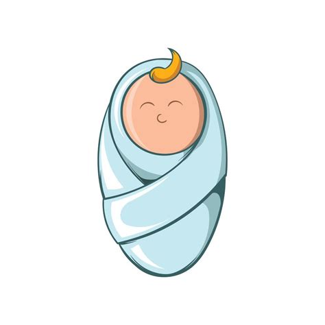 Icono De Bebé Recién Nacido Estilo De Dibujos Animados 14487278 Vector