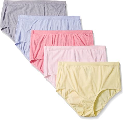 Fruit Of The Loom Womens Plus Size 5 Pack Fit For Me Brief Amazonca