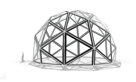 Triangulated 3d Dome Geodesic Dome Like Structure V1 3d Model Cgtrader
