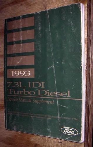 Buy 1993 94 Ford 73l Idi Turbo Diesel Engine Manual International