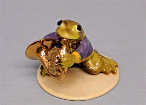 Retired Hagen Renaker Specialty Frog Playing French Horn Ebay