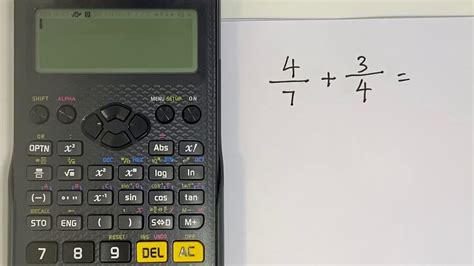 Use Calculator For Fractions Youtube