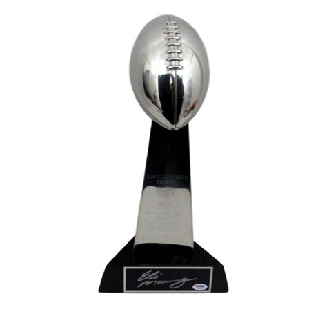 Eli Manning Signed Replica Full Size Super Bowl Xlvi Lombardi Trophy