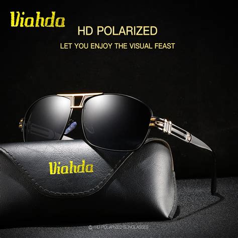 viahda polarized sunglasses men and women outdoor driving men goggle uv400 protection unisex