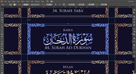 114 Nama Nama Surah Al Quran Khat Thuluth PACK