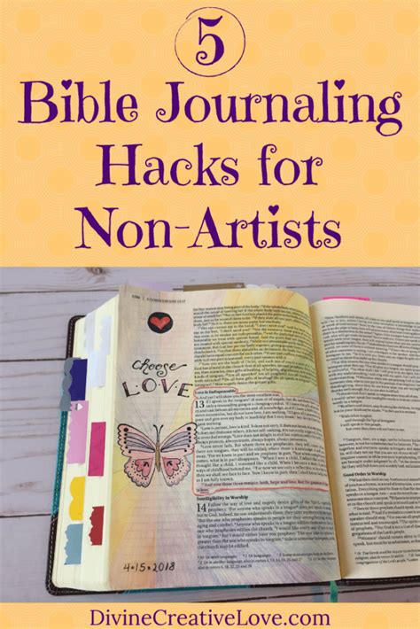 5 Bible Journaling Hacks For Non Artists Divine Creative Love