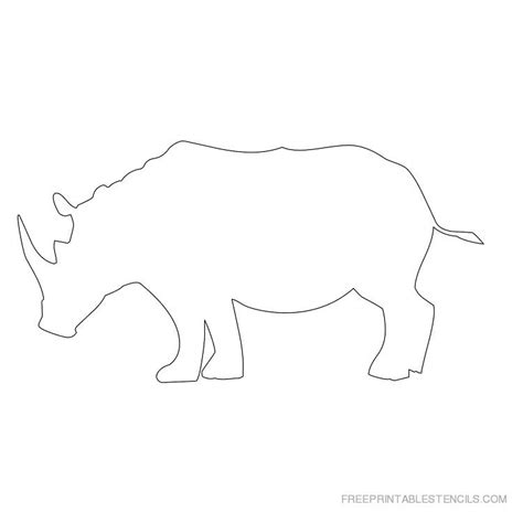 Rhinoceros Stencil Printable Designs