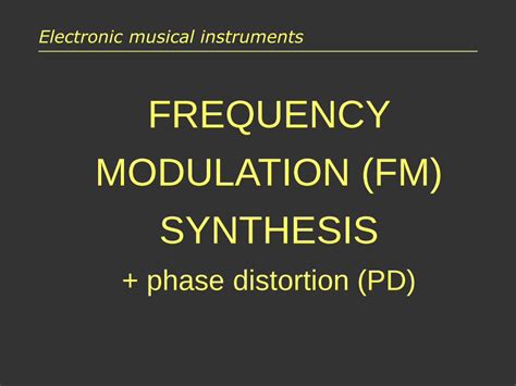 Pdf Frequency Modulation Fm Synthesis Dokumentips