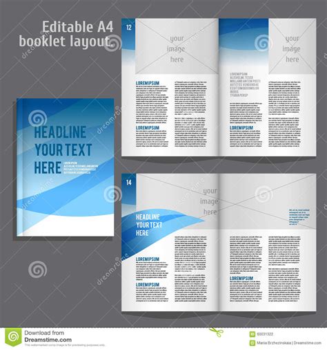 A4 Book Layout Design Template Stock Vector Illustration Of Layout
