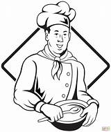 Chef Coloring Italian Drawing Chefs Professions Printable Pizza Getdrawings Getcolorings Popular sketch template