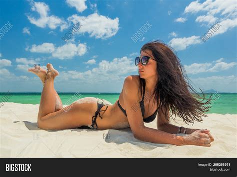 Woman Bikini Laying Image Photo Free Trial Bigstock