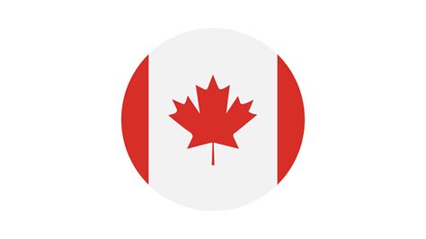 canada flag circle vector image and icon 7743014 vector art at vecteezy